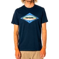 Rip Curl Surf Revival Decal Short Sleeve T-Shirt In Navy