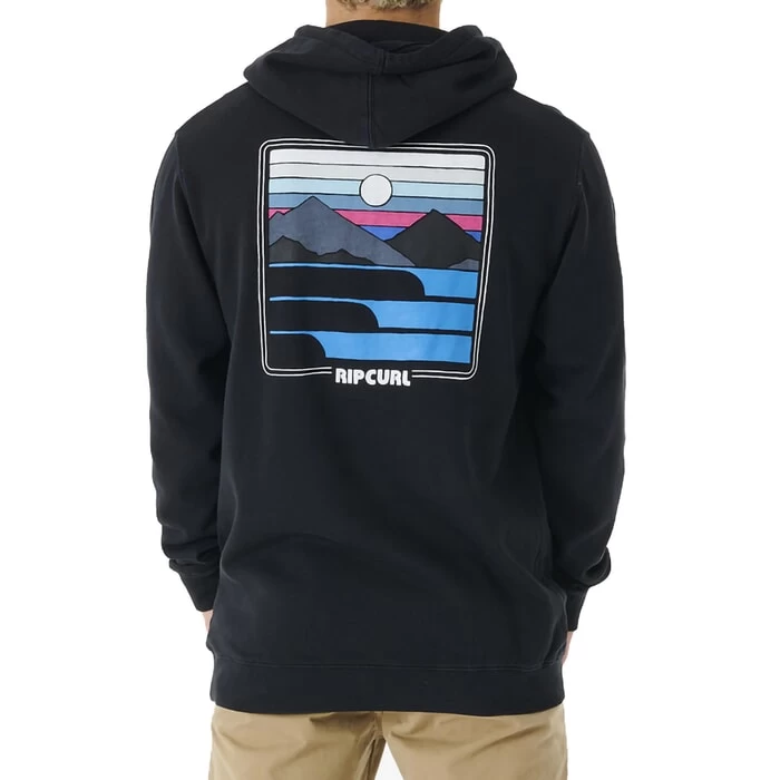 Rip Curl Surf Revival Pullover Hoody In Black 3 Rip Curl Surf Revival Pullover Hoody In Black - Image 3