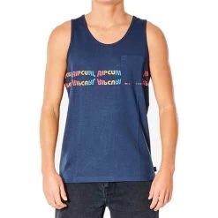 Rip Curl Surf Revival Reflect Sleeveless T-Shirt In Navy