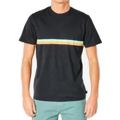 Rip Curl Surf Revival Strip Short Sleeve T-Shirt In Black