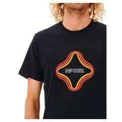 Rip Curl Surf Revival Vibrations Short Sleeve T-Shirt In Black -Rip Curl rip curl surf revival vibrations short sleeve t shirt black 00emte 90 b4 o79axezpuhfh7fbg