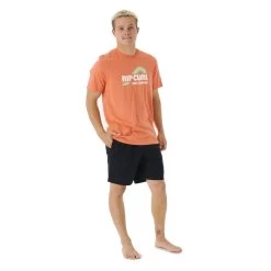 Rip Curl Surf Revival Waving Short Sleeve T-Shirt In Peach -Rip Curl rip curl surf revival waving short sleeve t shirt peach 03nmte 165 b3 rdapk6e3ruviubfs