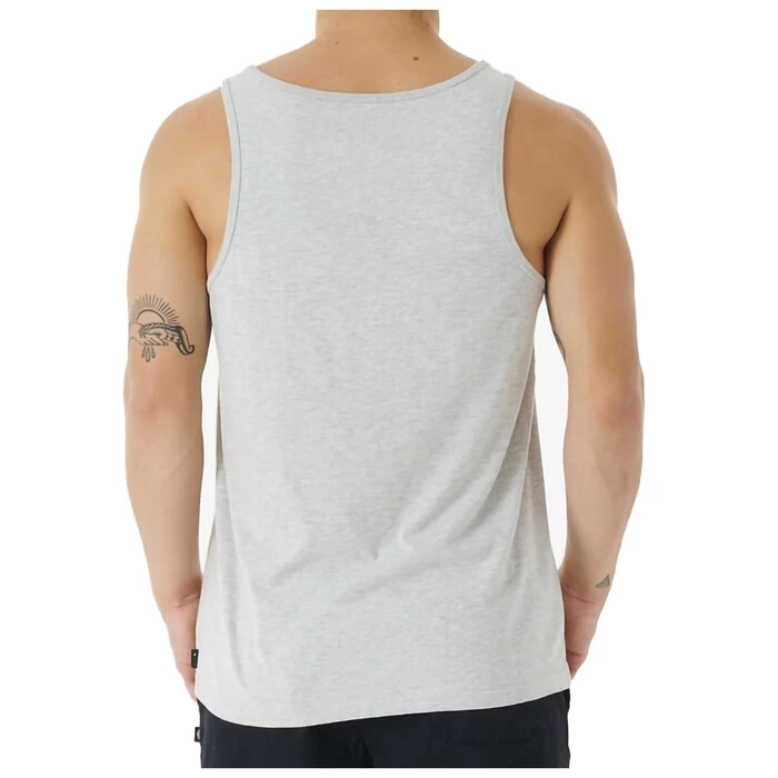 Rip Curl Surf Revival Waving Sleeveless T-Shirt In Grey Marle 3 Rip Curl Surf Revival Waving Sleeveless T-Shirt In Grey Marle - Image 3