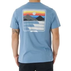 Rip Curl Surf Revivial Sunset Short Sleeve T-Shirt In Dusty Blue -Rip Curl rip curl surf revivial sunset short sleeve t shirt dusty blue 04imte 3458 b2 kr71lmvnyxpvjbg9
