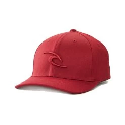 Rip Curl Tepan Flexfit Curved Peak Cap In Burgundy