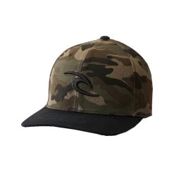 Rip Curl Tepan Flexfit Curved Peak Cap In Camo