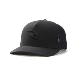 Rip Curl Tepan Flexfit Trucker Curved Peak Cap In Black