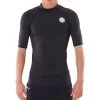 Rip Curl Thermopro Short Sleeve Rash Vest In Black