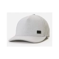 Rip Curl Vaporcool Elite Flexfit Snapback Curved Peak Cap In Grey Marle