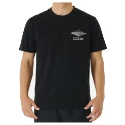 Rip Curl Vaporcool Line Up Short Sleeve T-Shirt In Black