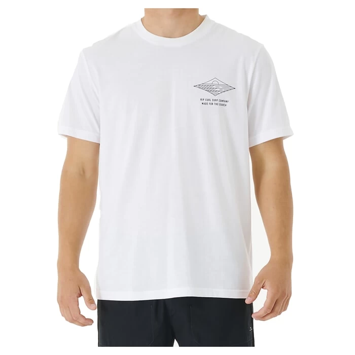 Rip Curl Vaporcool Line Up Short Sleeve T-Shirt In White/Blue 1 Rip Curl Vaporcool Line Up Short Sleeve T-Shirt In White/Blue