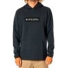 Rip Curl Vaporcool Pullover Hoody In Black Marled