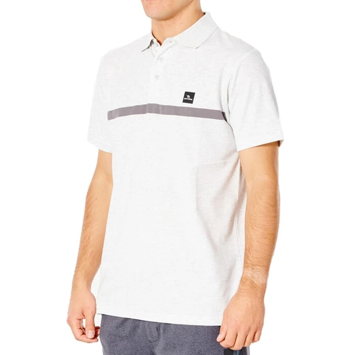 Rip Curl Vaporcool Varial Short Sleeve Polo Shirt In Snow Marle 4 Rip Curl Vaporcool Varial Short Sleeve Polo Shirt In Snow Marle - Image 4