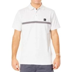 Rip Curl Vaporcool Varial Short Sleeve Polo Shirt In Snow Marle