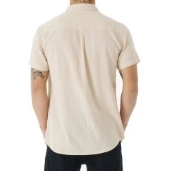 Rip Curl Washed Short Sleeve Shirt In Bone -Rip Curl rip curl washed short sleeve shirt bone cshhe9 3021 b2 plebospkgrl607hs
