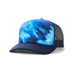 Rip Curl Weekend Trucker Curved Peak Cap In Blue