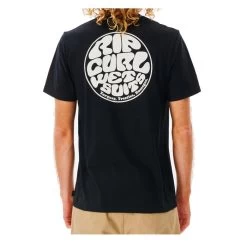 Rip Curl Wetsuit Icon Short Sleeve T-Shirt In Black -Rip Curl rip curl wetsuit icon short sleeve t shirt black 0c8mte 90 b2 gqaju0ayqfzwhqfj