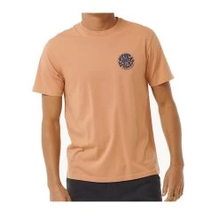 Rip Curl Wetsuit Icon Short Sleeve T-Shirt In Clay
