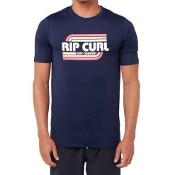 Rip Curl Yeh Mumma UV Short Sleeve Surf Tee In Navy